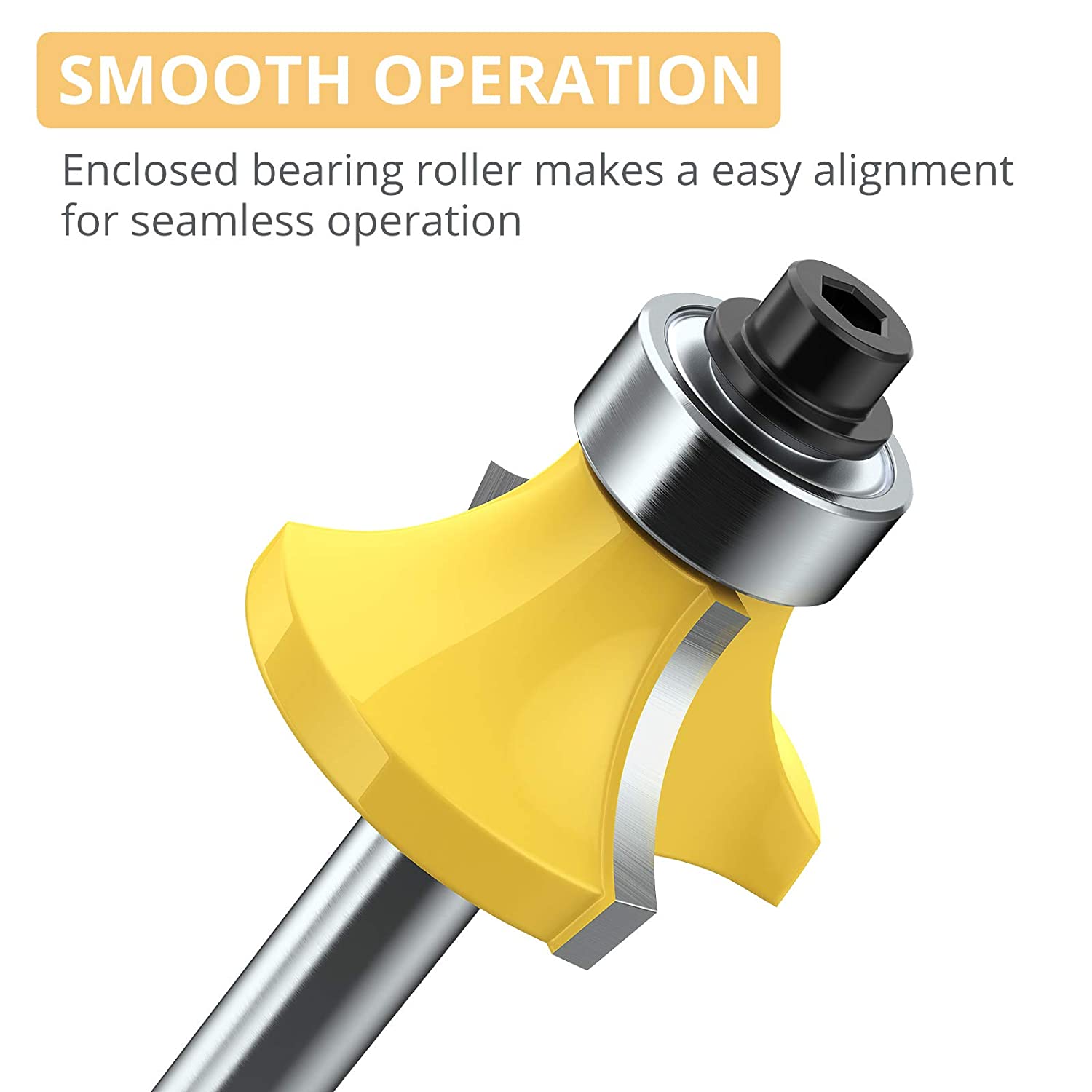 AMTOVL 4Pcs Round Over Router Bit 1/4” Shank – Amtovl