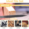 AMTOVL 12pcs Needle File Set Small Metal Hand 140mm