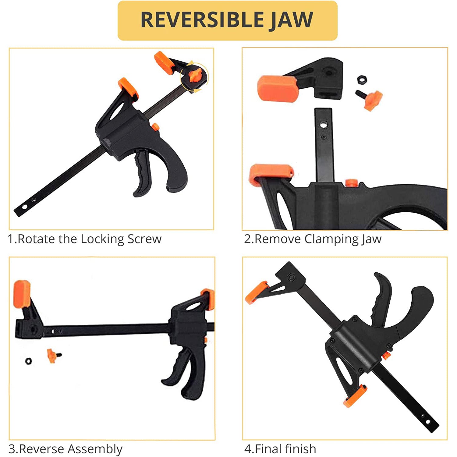 Quick Release Ratchet Bar Clamps For Woodworking (2 Pieces - View #5